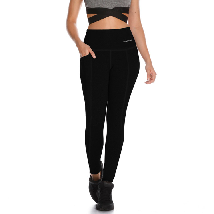 Kopykat Lycra Spandex Highwaist Sports Gym Tights Yoga Pants with Pocket  for Women KOP-54